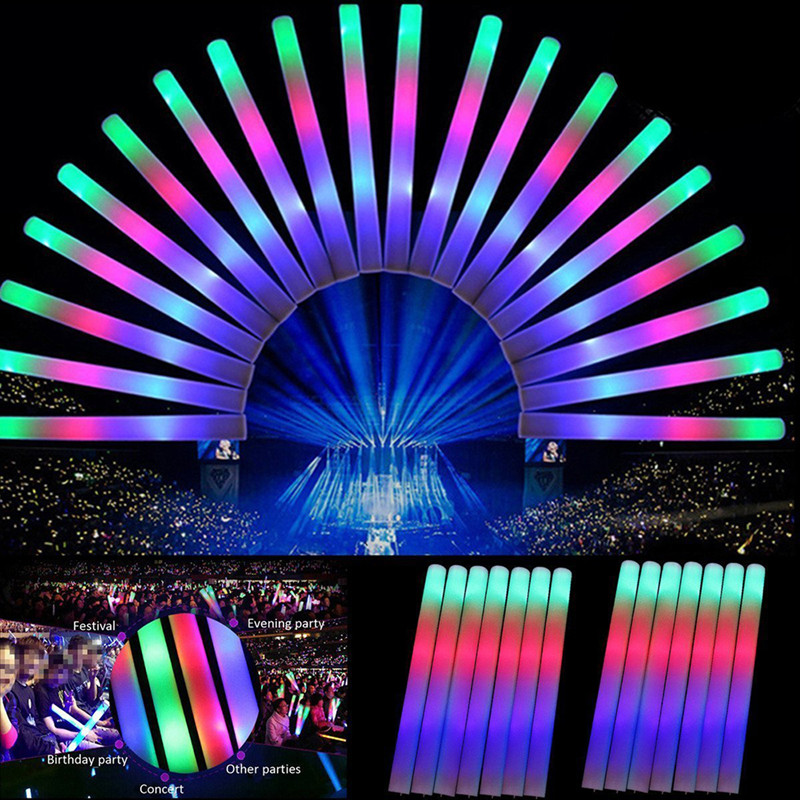 Flashing Led Foam Sticks Party - 30Pcs Party Decoration LED Colorful Foam