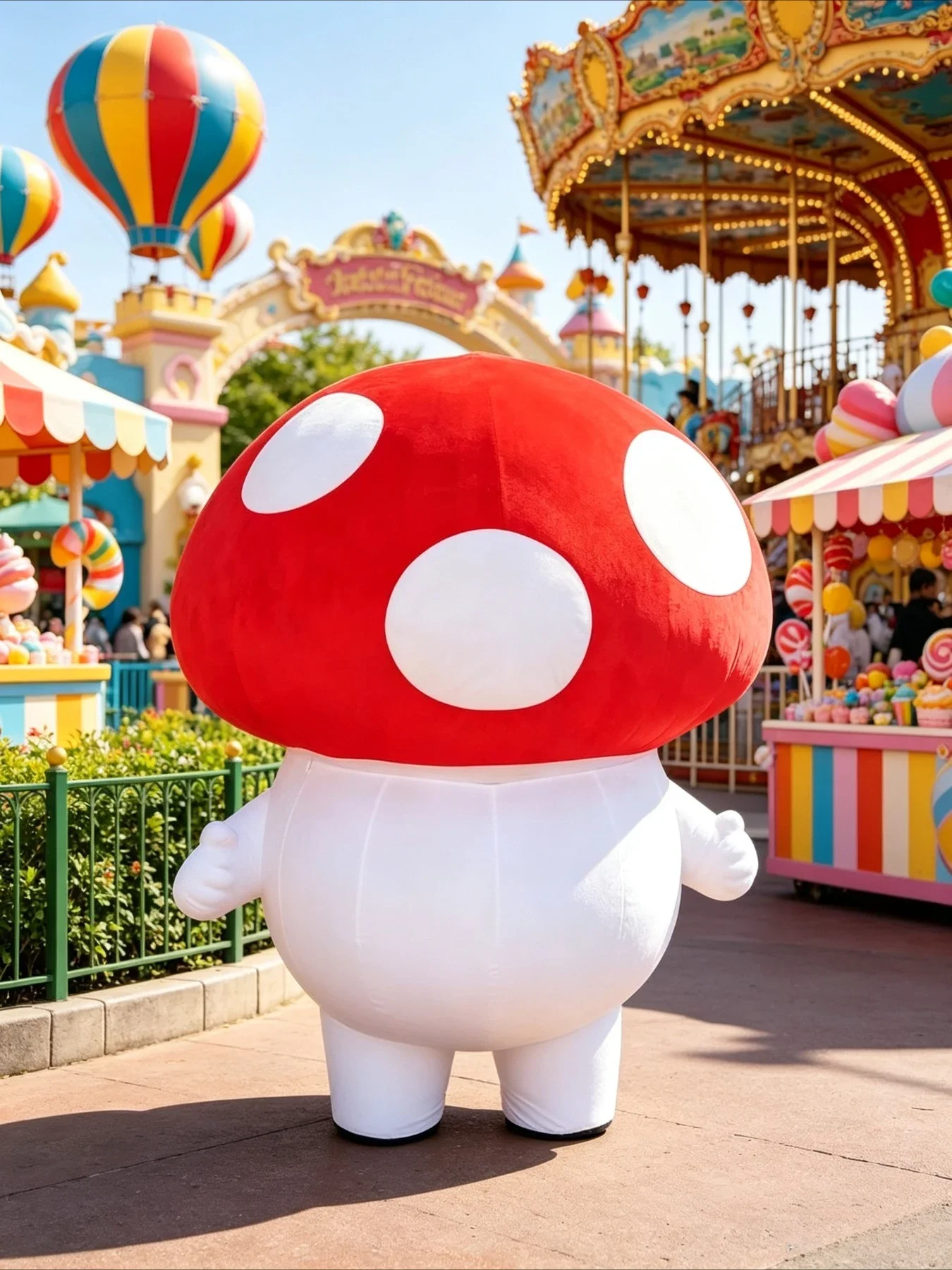 Inflatable Mushroom Mascot Cos - Costumes review and price
