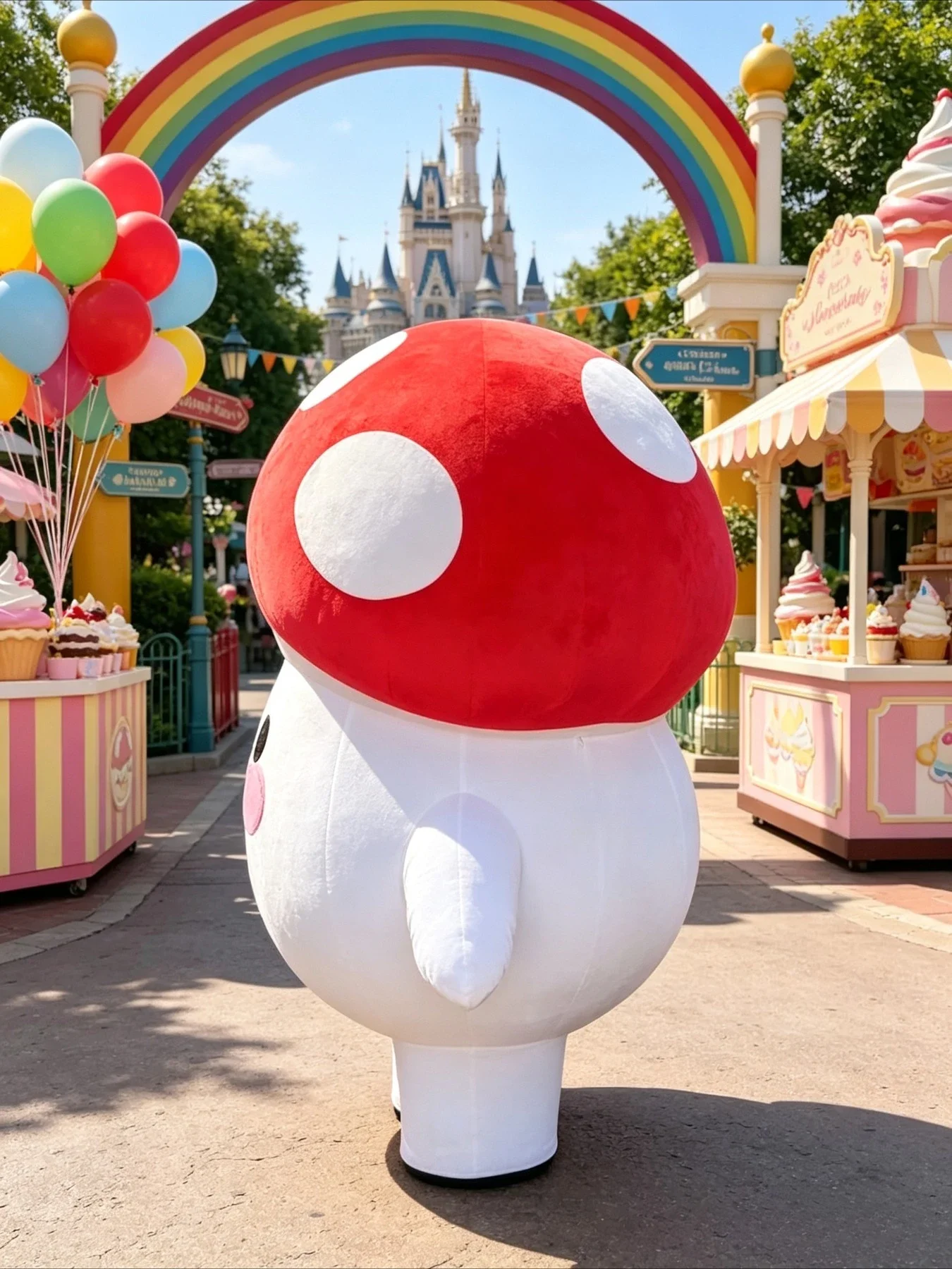 Inflatable Mushroom Mascot Cos - Costumes review and price