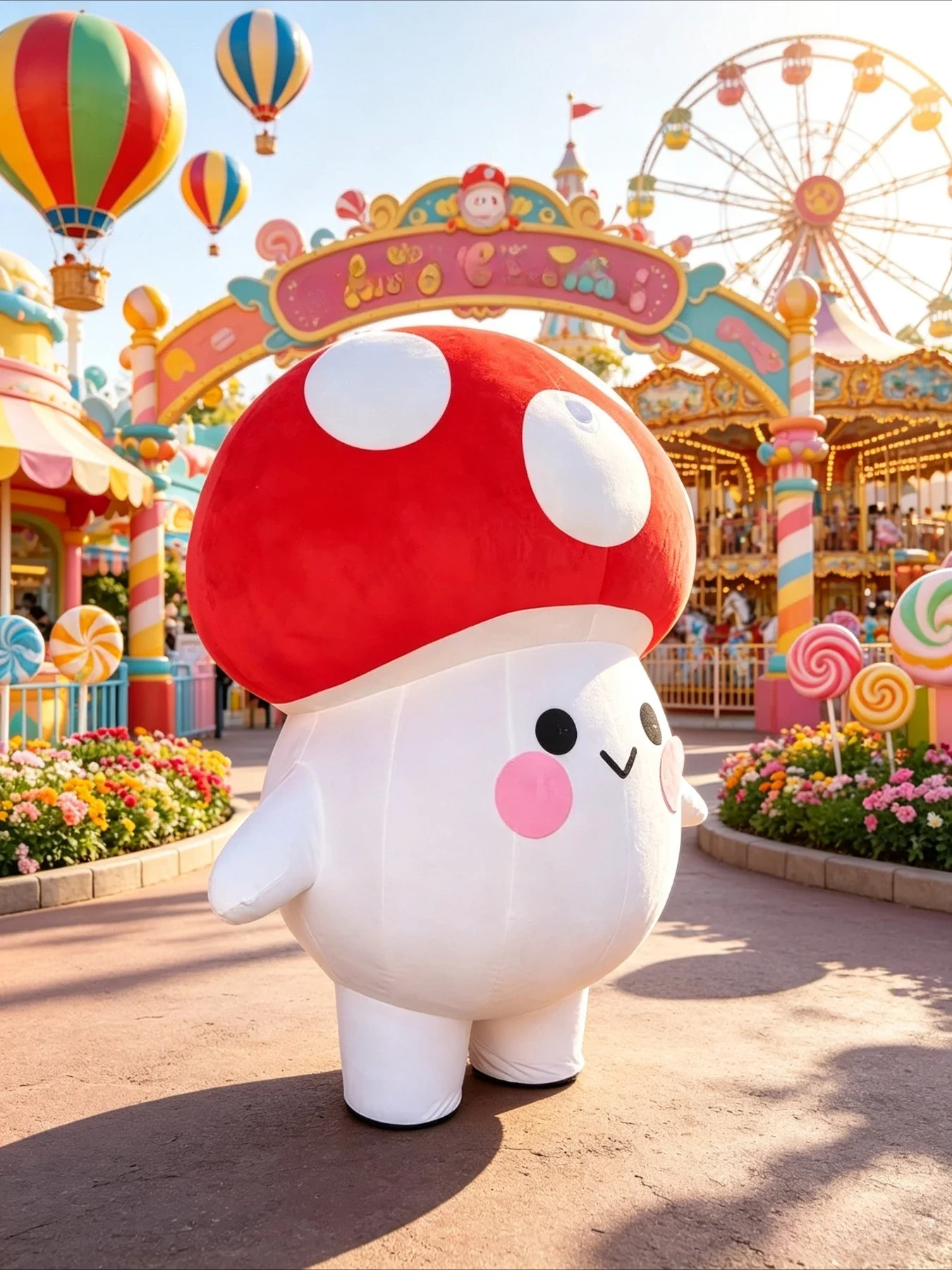 Inflatable Mushroom Mascot Cos - Costumes review and price