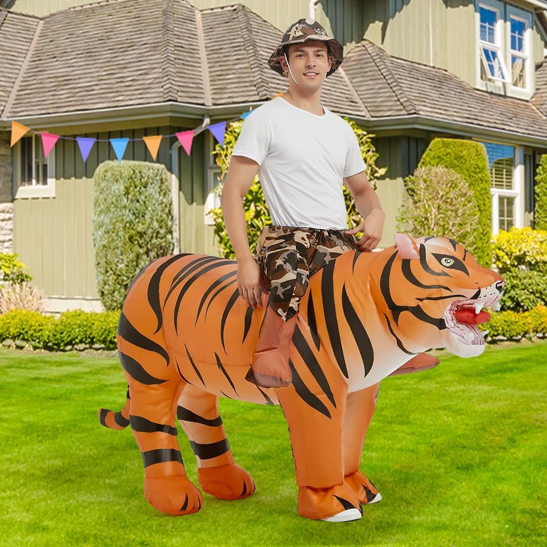 Inflatable Tiger Costume for A - Costumes review and price