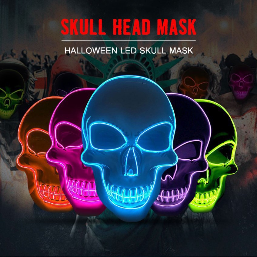 Halloween Horror Skull Mask LE - Led Purge Mask Halloween review and price